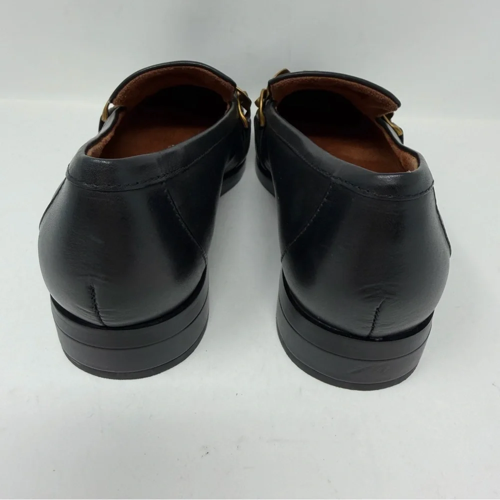 Vionic Mizelle Chain Loafer Shoes Leather Black Size 6.5